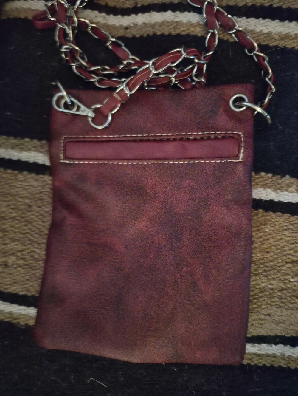 Embellished Red Western-Style Crossbody Bag with Decorative Buckle